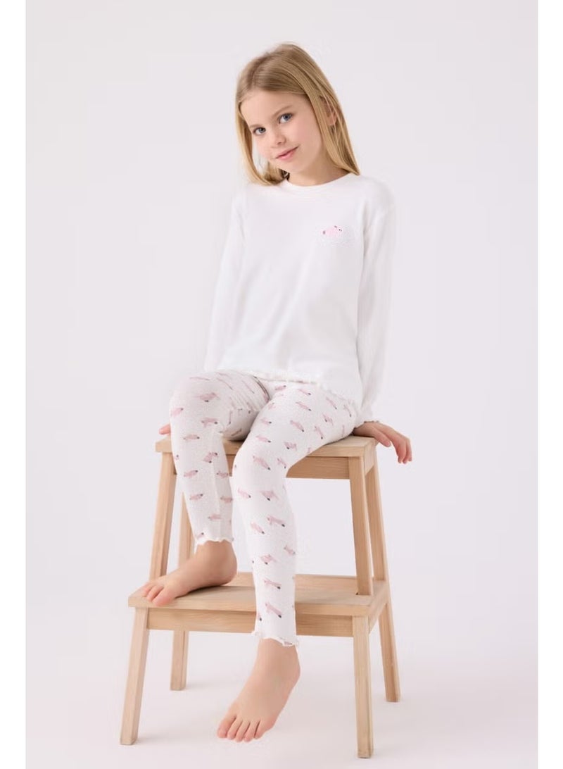 RolyPoly Girls Long Sleeve Pajama Set RP3458 Cream - Image 3